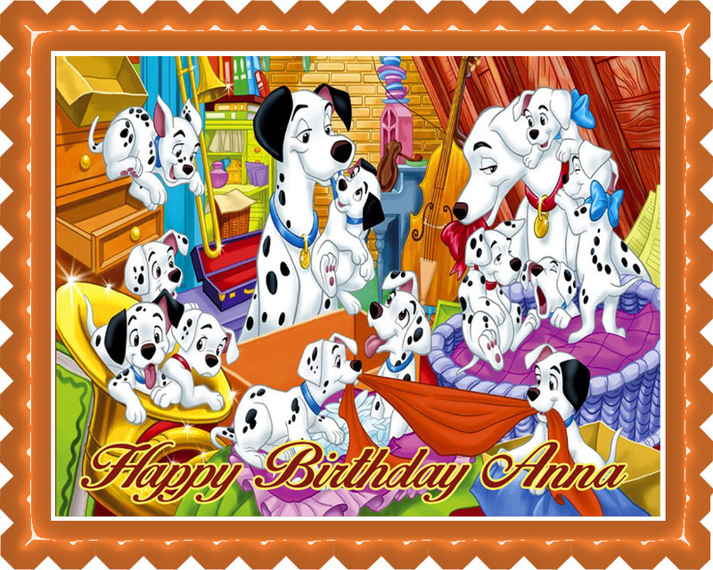 101 DALMATIANS Edible Birthday Cake Topper